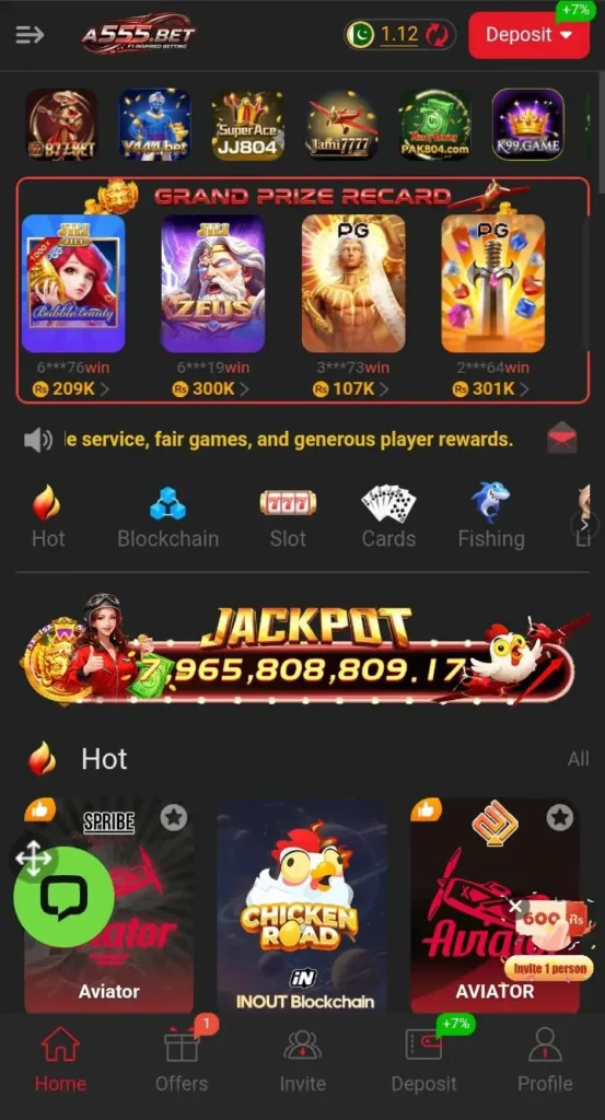 A555 VIP Game Pakistan – 777 Slots, Tiger Slots & Real Earning App | Download APK 2026 screenshot 1