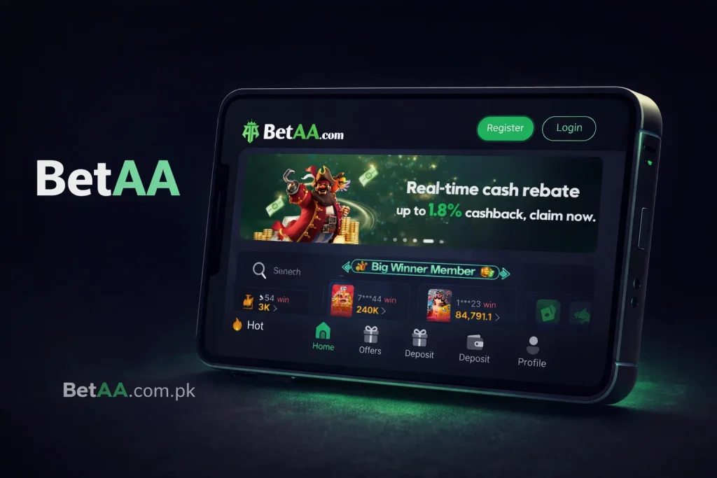 BetAA Game Pakistan – Casino, Slots & Real Earning App | Download APK 2026 screenshot 2