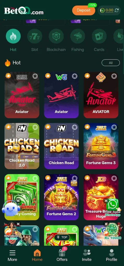 BetQQ6 Game Pakistan – Online Casino & Real Earning App | Download APK 2026 screenshot 2