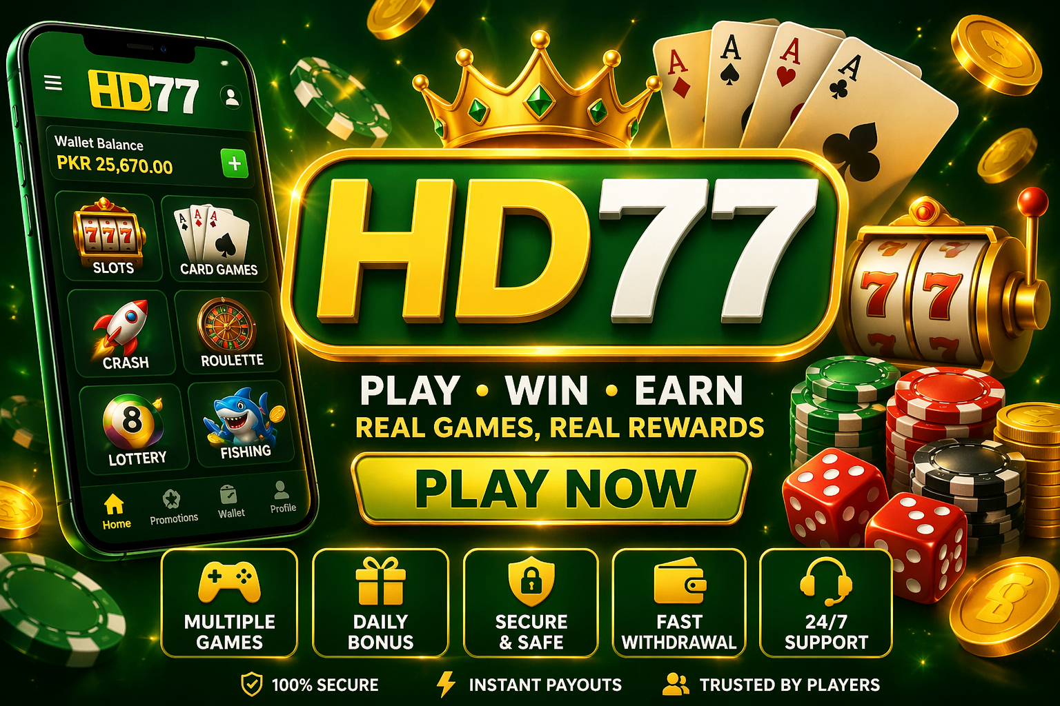 HD77 Game Pakistan – Real Money Earning App | Download APK 2026 screenshot 4