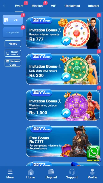 HM77 Game Pakistan – Real Money Earning App | Download APK 2026 screenshot 2