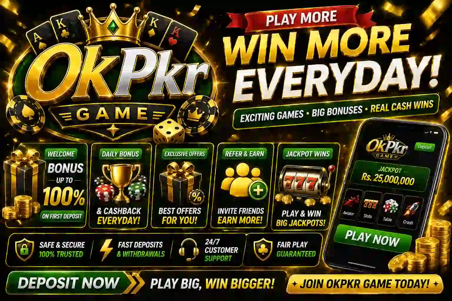 OKPKR Game Pakistan – Real Money Earning App | Download APK 2026 screenshot 2