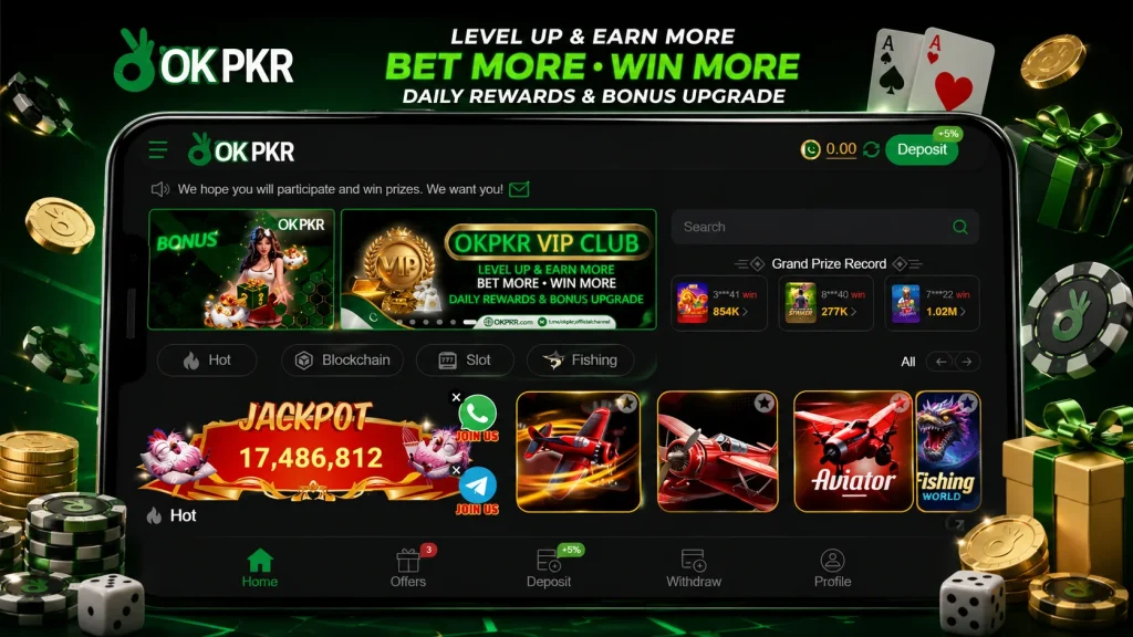 OKPKR Game Pakistan – Real Money Earning App | Download APK 2026 screenshot 4
