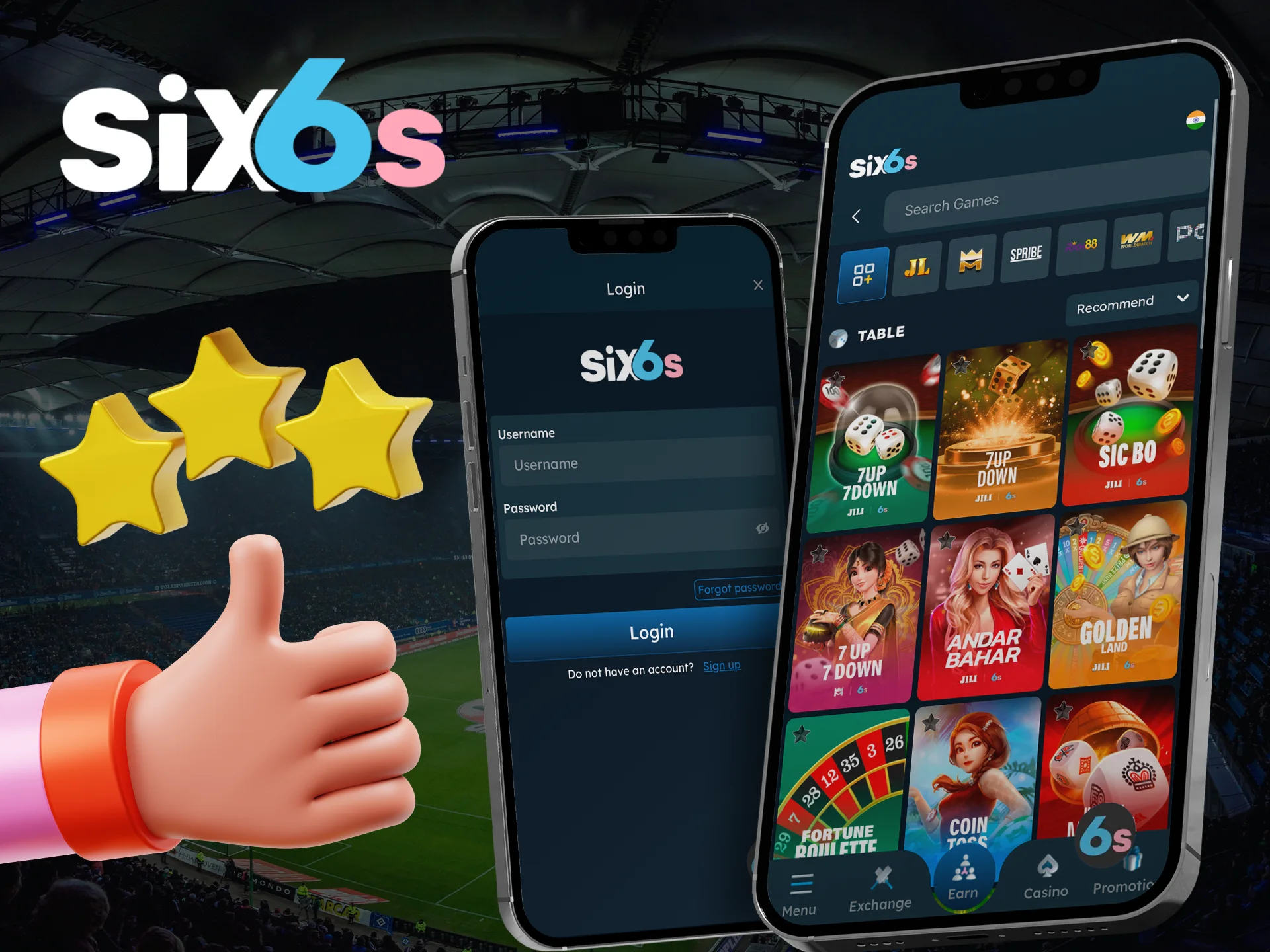 Six6s app Pakistan – Cricket Betting & Online Casino | Download APK 2026 screenshot